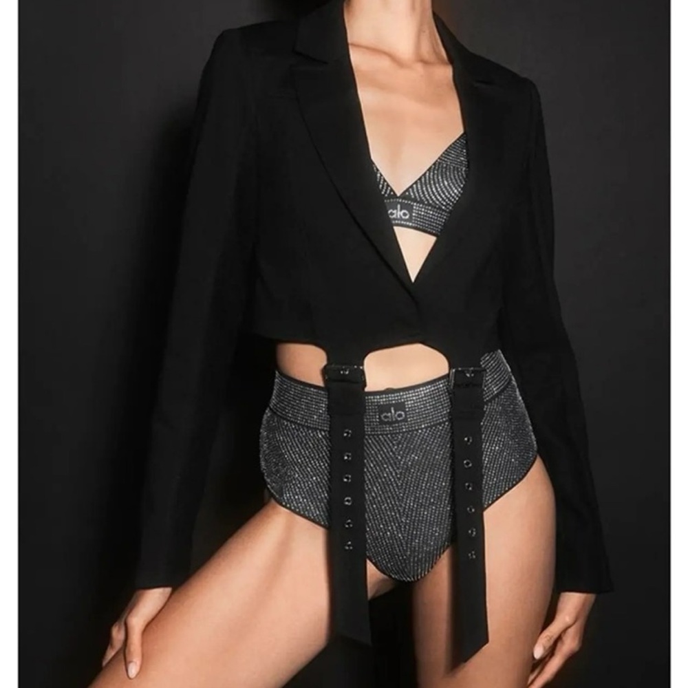 Alo Yoga Ponte/Winter Wool L'Amour Atelier Cropped Jacket Small NWOT